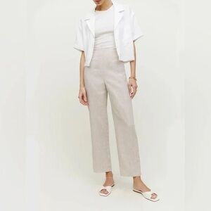 Reformation Light Beige Poppy Linen Pant